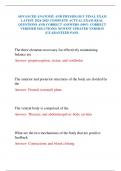 ADVANCED ANATOMY AND PHYSIOLOGY FINAL EXAM LATEST 2024-2025 COMPLETE ACTUAL EXAM REAL QUESTIONS AND CORRECT ANSWERS &lpar;100&percnt; CORRECT VERIFIED SOLUTIONS&rpar; NEWEST UPDATED VERSION &vert;GUARANTEED PASS&period;