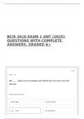 BCIS 2610 EXAM 1 UNT &lpar;2025&rpar; QUESTIONS WITH COMPLETE ANSWERS&comma; GRADED A&plus; 