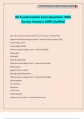 RV Fundamentals Exam Questions With Correct Answers 100&percnt; Verified&period;