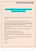 RV PLUMBING Exam Questions With Correct Answers 100&percnt; Verified&period;
