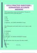 CP212 PRACTICE QUESTIONS &vert;GUARANTEED ACCURATE ANSWERS