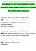 NR548&sol; NR 548 EXAM 2 NEW LATEST UPDATE 2025 &sol; 2026 PSYCHIATRIC ASSESSMENT FOR THE PSYCHIATRICMENTAL HEALTH NURSE PRACTITIONER REVIEW &vert;WEEKS 3-4 QUESTIONS AND VERIFIED ANSWERS&vert; A GRADE&period;