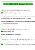 NR 548 Exam Weeks 1 Psychiatric Assessment for the PMHNP Complete Guide with Questions and Verified Answers&vert; 100&percnt; Correct- Chamberlain&period;