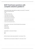 BOP Final Exam questions with complete solutions graded A&plus;