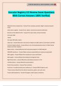 Vascular Registry CCI Review Exam Questions With Correct Answers 100&percnt; Verified&period;