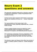 Neuro Exam 2 questions and answers&period;