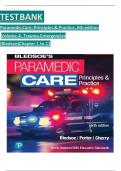 TEST BANK PARAMEDIC CARE PRINCIPLES PRACTICE 5TH EDITION VOLUME 4 ALL CHAPTERS COVERED GRADED A&plus; LATEST UPDATE 2025&sol;2026