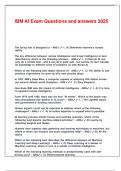 IBM AI Exam Questions and answers 2025&period;