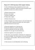 Pharm 315 V1 HESI Questions With Complete Solutions