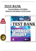 Test Bank For Forensic Biology&comma; 3rd Edition by Richard Li&comma; &lpar;Ch 1 to 26 Covered&rpar; > Download as a Pdf File <