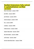 ResNet Extensions fully solved & updated&lpar;latest verified version&rpar;&period;