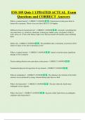 ESS 105 Quiz 1 UPDATED ACTUAL Exam  Questions and CORRECT Answers