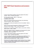 PFT TEST Exam Questions and answers 2025&period;