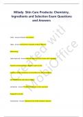 Milady  Skin Care Products&colon; Chemistry&comma; Ingredients and Selection Exam Questions and Answers