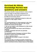 Enriched Air Nitrox Knowledge Review test questions and answers