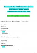 Rasmussen College MDC 1 Final Exam Review  &lpar;2025 &sol; 2026&rpar; Expected Questions with Revised Correct Answers&comma; &lpar;A&plus; Guarantee&rpar;
