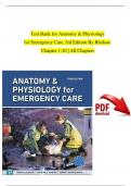 Test Bank for Anatomy & Physiology for Emergency Care&comma; 3rd Edition By Bledsoe  Chapter 1-20 &vert; All Chapters