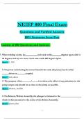  NEIEP 800 Final Exam  &lpar;2025 &sol; 2026&rpar; Expected Questions with Revised Correct Answers&comma; &lpar;A&plus; Guarantee&rpar;