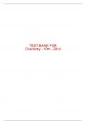 Test Bank For Chemistry - 10th - 2014 All Chapters