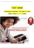 Test Bank For Understanding Psychology&comma; 15th Edition By Robert Feldman&comma; Chapters 1 - 17&comma; Complete Verified Newest Version