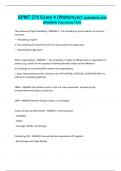 SPMT 270 Exam 4 &lpar;Waltemyer&rpar; questions and answers Fully Solved 100&percnt;  2025