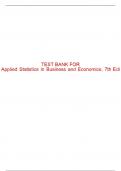 Test Bank For Applied Statistics in Business and Economics&comma; 7th Edition All Chapters