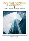 Solutions for Business Analysis and Valuation&comma; Using Financial Statements&comma; 5th Edition by Paul M&period; Healy&comma; All Chapters 1-25&vert; Complete Guide A&plus;