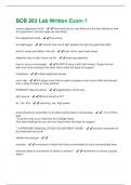 SCB 203 Lab Written Exam 1 Questions And Answers Verified 100&percnt; Correct&excl;&excl;