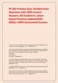 PC 832 Practice Quiz&comma; Verified Exam Questions with 100&percnt; Correct Answers&comma; All Graded A&plus;&comma; Latest Expert Premium Update&lpar;2025-2026&rpar;&vert;>100&percnt; Guaranteed Success&period;