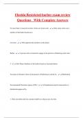 Florida Restricted barber exam review Questions With Complete Answer