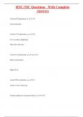 RNC-NIC Questions With Complete  Answers