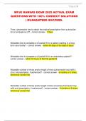 MPJE KANSAS EXAM 2025 ACTUAL EXAM  QUESTIONS WITH 100&percnt; CORRECT SOLUTIONS  &vert; GUARANTEED SUCCESS&period;