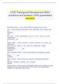 &Tab;C235 Training and Development WGU&Tab;  &Tab;questions and answers 100&percnt; guaranteed &Tab;&Tab;success&period;&Tab; 