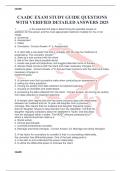 CAADC EXAM STUDY GUIDE QUESTIONS WITH VERIFIED DETAILED ANSWERS 2025