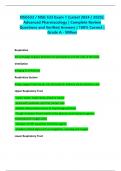NSG533 &sol; NSG 533 Exam 1 &lpar;Latest 2024 &sol; 2025&rpar;&colon; Advanced Pharmacology &vert; Complete Review Questions and Verified Answers &vert; 100&percnt; Correct &vert; Grade A - Wilkes