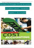 TEST BANK For Principles Of Cost Accounting&comma; 17th Edition by Edward J&period; Vanderbeck&comma; Verified Chapters 1 - 10&comma; Complete Newest Version