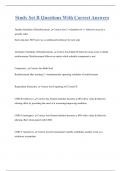 Study Set B Questions With Correct Answers