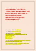   Police Sergeant Exam NFLST&comma; Verified Exam Questions with 100&percnt; Correct Answers&comma; All Graded A&plus;&comma; Latest Expert Premium Update&lpar;2025-2026&rpar;&vert;>100&percnt; Guaranteed Success&period;