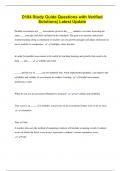 D184 Study Guide Questions with Verified  Solutions&vert; Latest Update