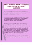 PRITE NEUROSCIENCE EXAM SET &vert;GUARANTEED ACCURATE ANSWERS