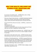 WGU C458 HEALTH&comma; WELLNESS AND FITNESS STUDY QUESTIONS AND ANSWERS