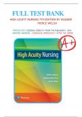 Test Bank for High Acuity Nursing 7th Edition by Kathleen Dorman Wagner Melanie Hardin-Pierce&vert; 9780134459295&vert; All Chapters 1-39&vert; LATEST
