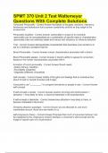 SPMT 370 Unit 2 Test Waltemeyer Questions With Complete Solutions