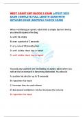 WEST COAST EMT BLOCK 2 EXAM LATEST 2025  EXAM COMPLETE FULL LENGTH EXAM WITH  DETAILED EXAM &lpar;MUITIPLE CHOICE EXAM&rpar;