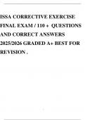ISSA FINAL EXAM BANK &sol; 170&plus; QUESTIONS AND CORRECT ANSWERS &sol;LATEST UPDATE 2026&sol;2027 &period;  2 Exam &lpar;elaborations&rpar; ISSA ACTUAL FINAL EXAM ESSAY QUESTIONS WITH CORRECT ANSWERS AND EXPLANATIONS LATEST UPDATES 2026&sol;2027 LATEST UPDATE &period;  3 Exam &lpar;elaborations&rpar; ISSA C
