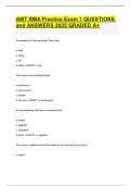 AMT RMA Practice Exam 1 QUESTIONS and ANSWERS 2025 GRADED A&plus;