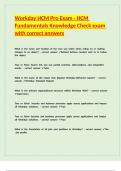 Workday HCM Pro Exam - HCM Fundamentals Knowledge Check exam with correct answers