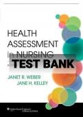 test bank for health assessment in nursing 5th edition janet r&period; weber jane h&period;kelley