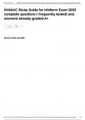 NU664C Study Guide for Midterm Exam 2025 complete questions &lpar; frequently tested&rpar; and answers&vert; already graded A&plus;