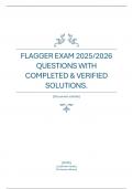 Flagger Exam 2025&sol;2026 Questions With Completed & Verified Solutions&period;